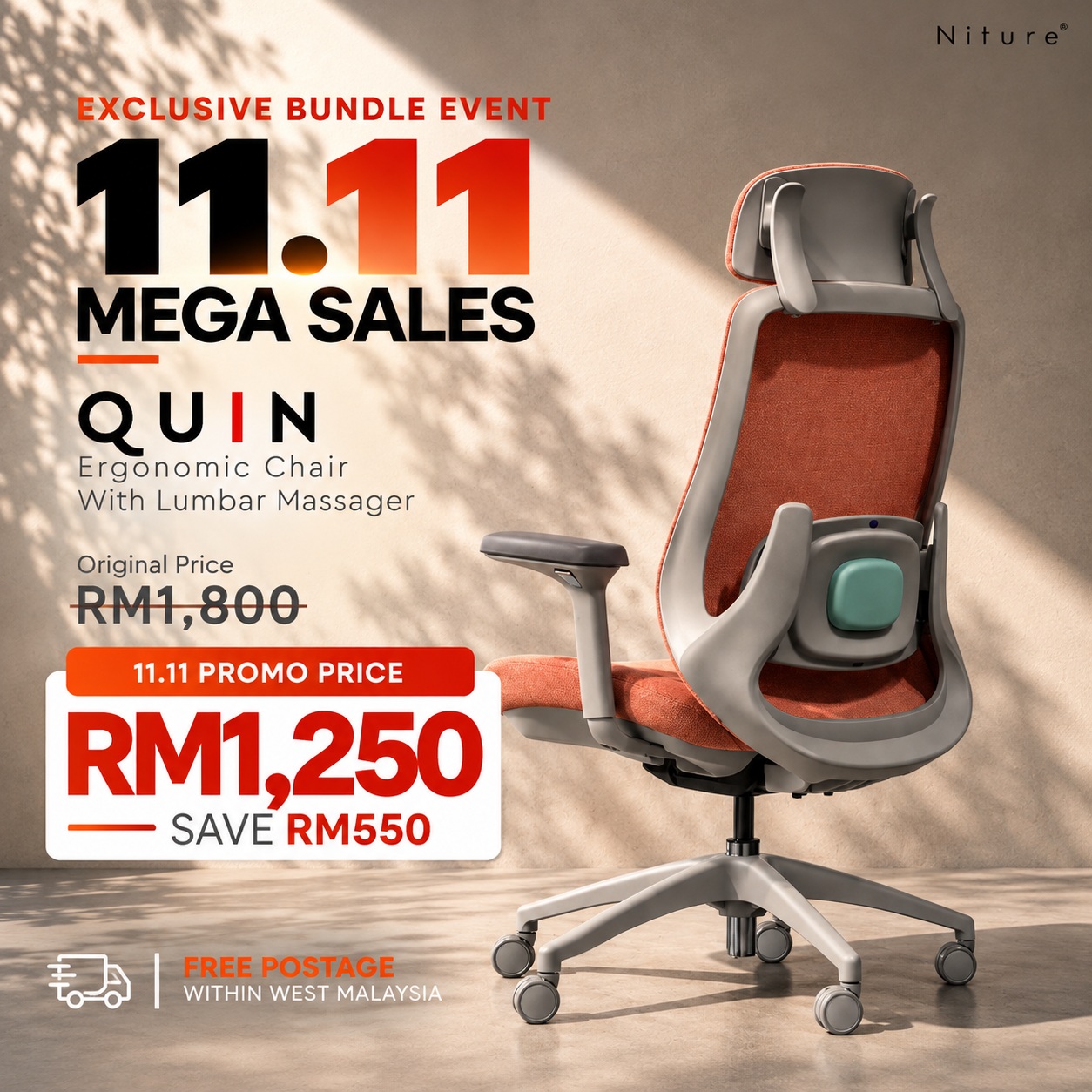 11.11 Ergonomic Chair Mega Sale Quin