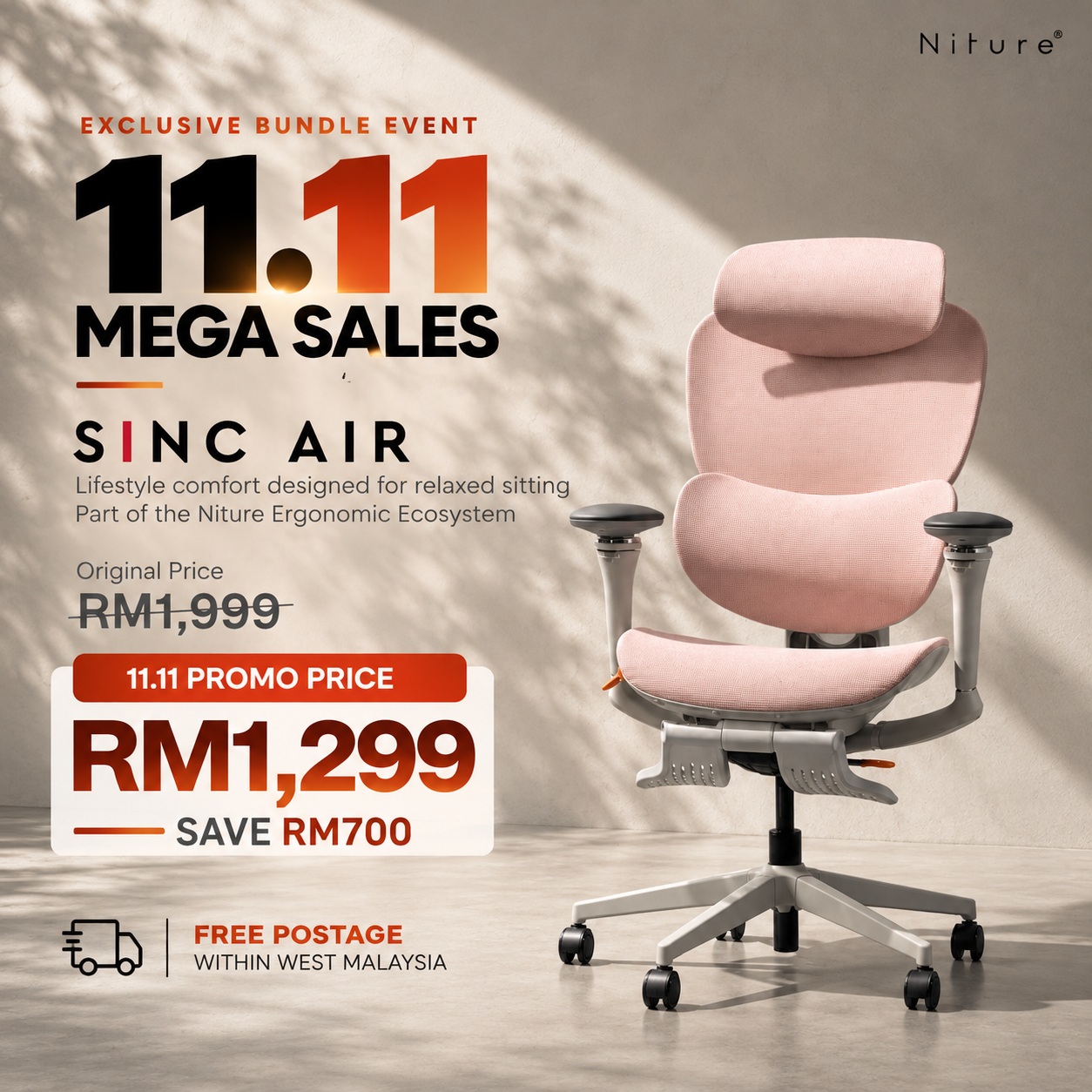 11.11 Sinc Air Ergonomic Chair Sale