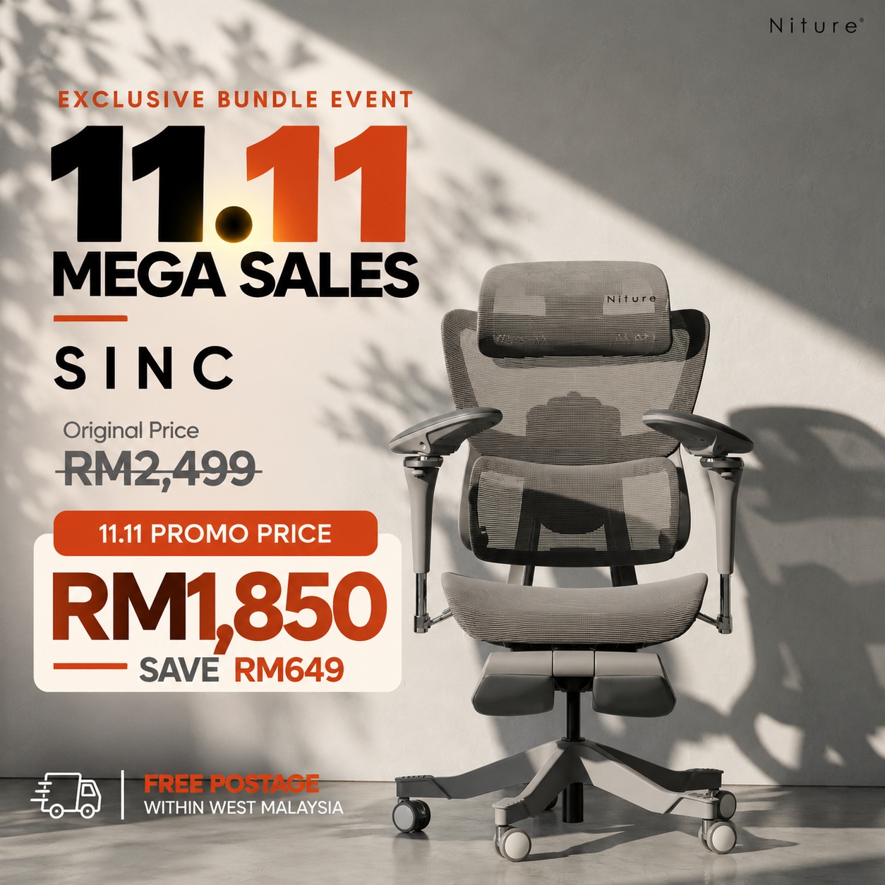 11.11 Sinc Ergonomic Chair Sale