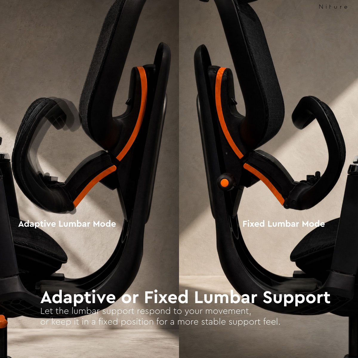 Mod sokongan lumbar adaptif dan tetap SINC Air