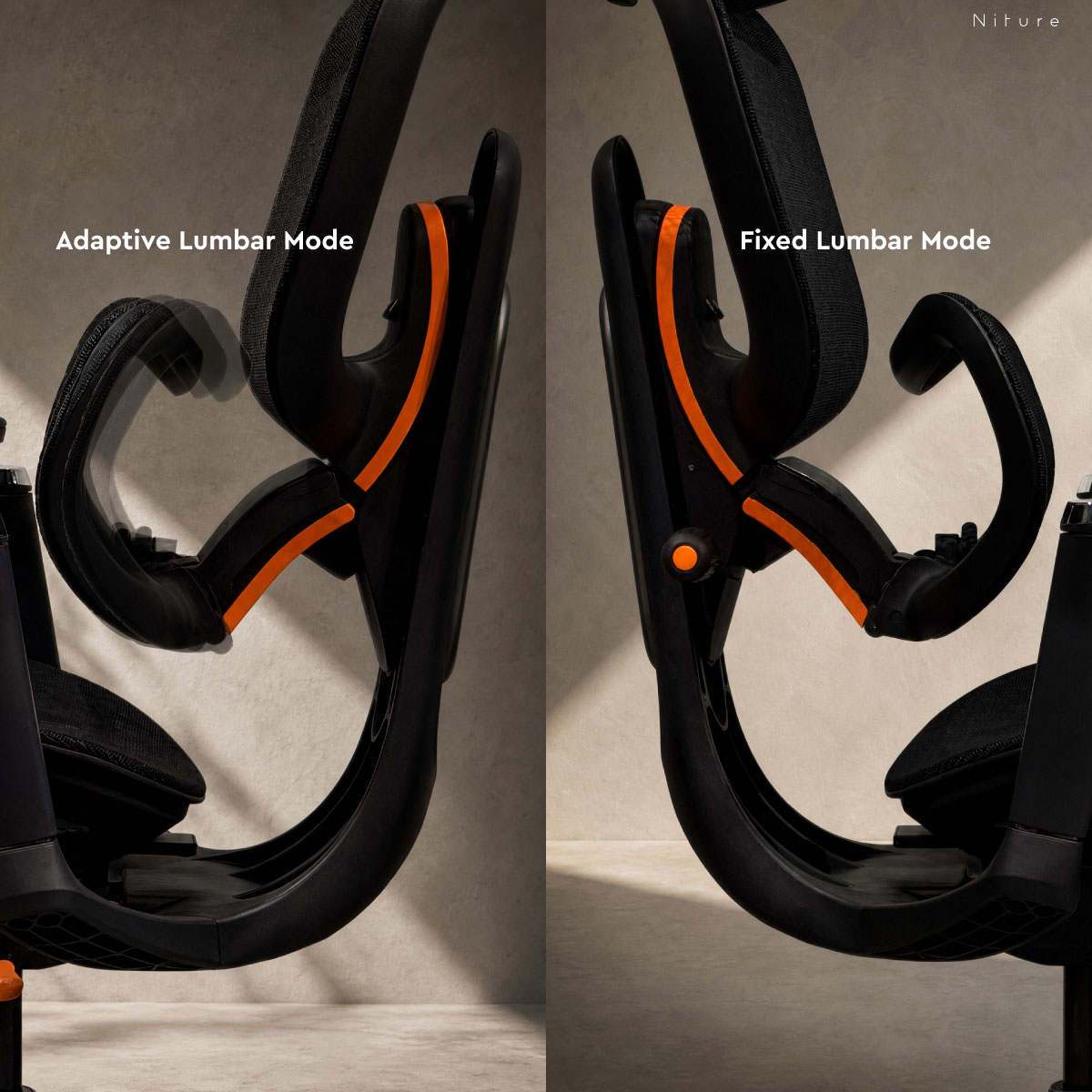 SINC Air adaptive and fixed lumbar support modes